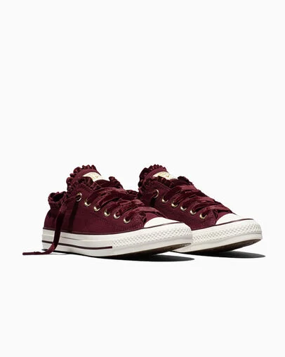 Chuck Taylor All Star Velvet Ruffle Deep Bordeaux/Vintage White