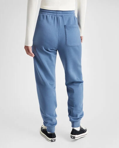 Converse Go-To Embroidered Star Chevron Standard-Fit Fleece Sweatpant Lakeside Blue, Back View