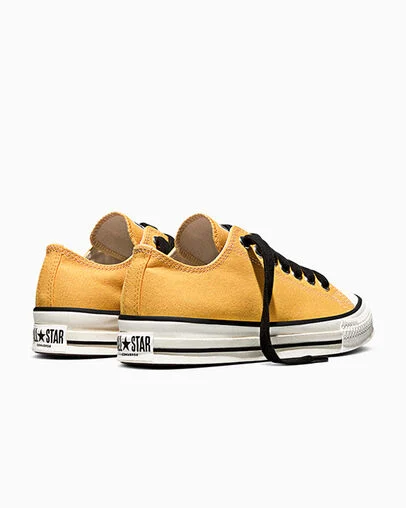 Chuck Taylor Throwback Gold Palm/Vintage White/Black, Heel View