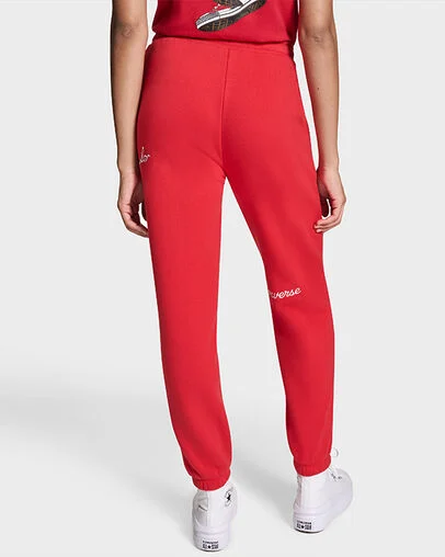Chuck Taylor Script Joggers Converse Red, Full Body View