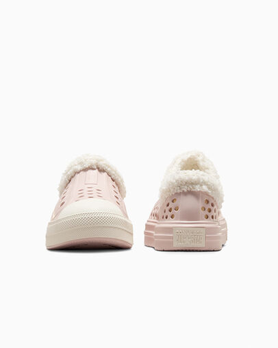 Chuck Taylor All Star Play Lite CX Sherpa Easy-On Flush Stone/Egret/Egret, Heel View