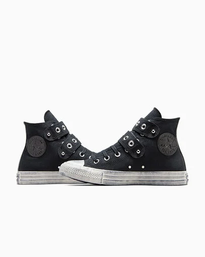 Chuck Taylor All Star Punk Black/Egret/Black, Detail Angle View
