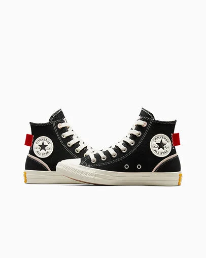 Chuck Taylor All Star Black/Red/Egret, Detail Angle View