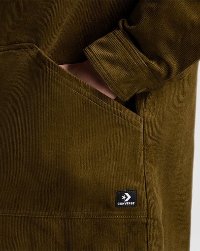 Corduroy Jacket Surplus Olive, Detail View