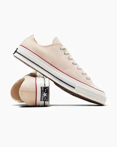 Chuck 70 Canvas Parchment/Garnet/Egret, Detail Angle View