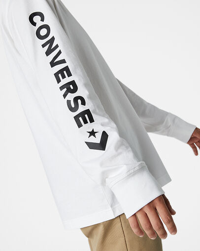 Wordmark Long Sleeve White