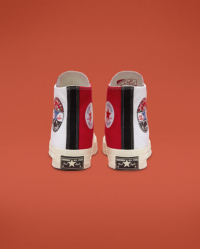 Logo Play Chuck 70 White/University Red/Rush Blue