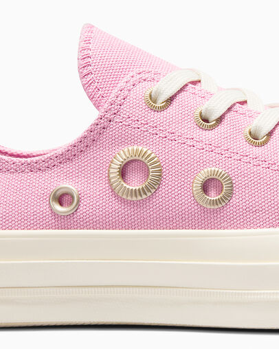 Chuck 70 Metal Rings Lotus Pink/Egret/Gold, Detail Angle View