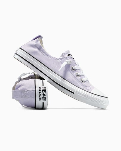 Chuck Taylor All Star Shoreline Canvas Pale Amethyst/White/Black, Detail Angle View