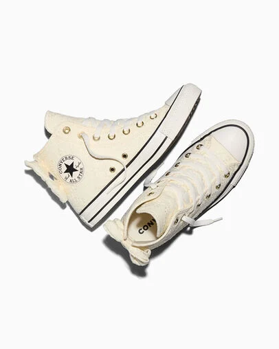 Chuck Taylor All Star Bow Embroidered Paisley Egret/Vintage White/Black