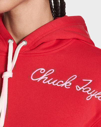 Chuck Taylor Script Hoodie Converse Red, Detail View