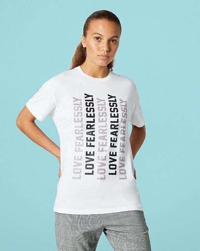 Love the Progress 2.0 Relaxed Tee White, Front View