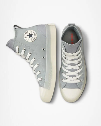 Chuck Taylor All Star CX Stretch Canvas Ash Stone/Egret/Iron Grey, Top and Side View