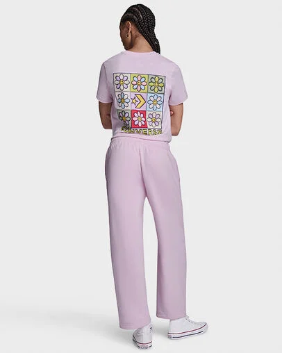 Barrel Leg Sweatpants New Found Bloom Pink, Detail View