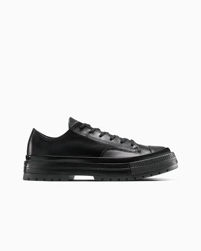 Chuck 70 National Leather Black/Black/Black, Outer Side View
