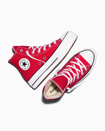 Chuck Taylor All Star Lift Platform Canvas Red/White/Black, Angled View