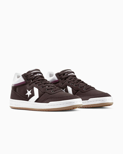 CONS Fastbreak Pro Nylon & Leather Rugged Brown/White/Mesa Rose, Top and Side View