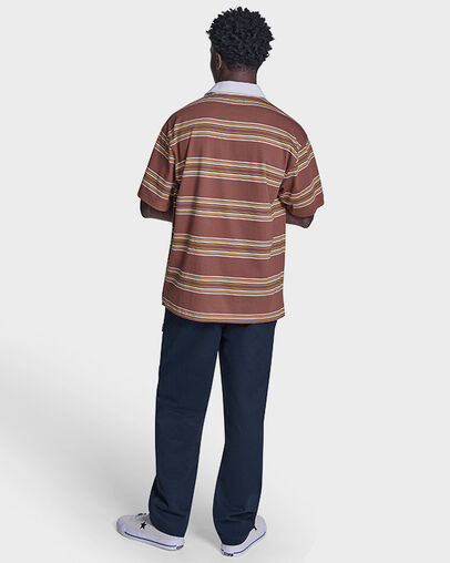 CONS Striped Polo Shirt Unearthed Multi, Detail View