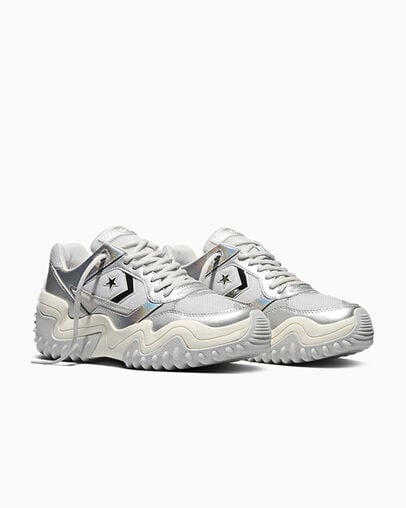 Run Star Wave Trainer Fusion Silver/Egret/Light Gray, Top and Side View