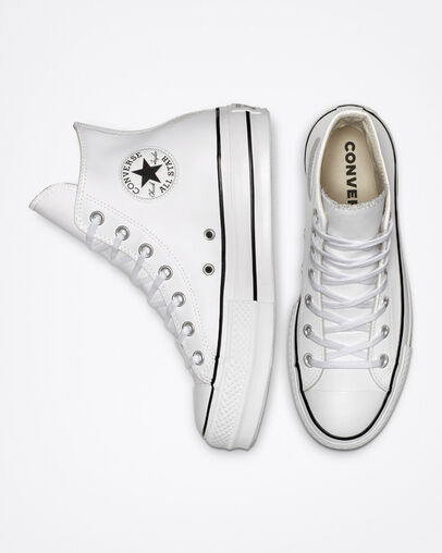 Chuck Taylor All Star Platform Clean Leather High Top White/Black/White