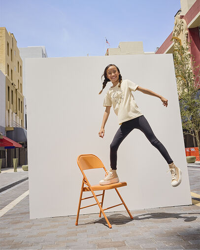 Chuck Taylor All Star Move Leather Warm Quarry/Egret/Warm Quarry, Reflective View