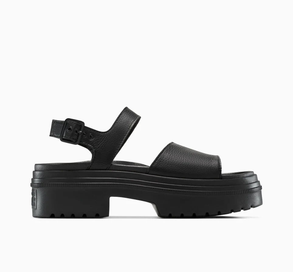 Converse Chuck Taylor All Star Lugged Heel Sandal Leather Black/Black/Black