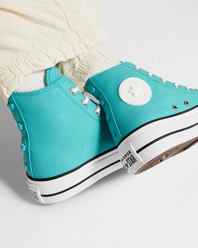 Chuck Taylor All Star Lift Platform Stars Ocean Drip/White/Black, Reflective View