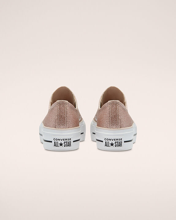 black glitter platform converse