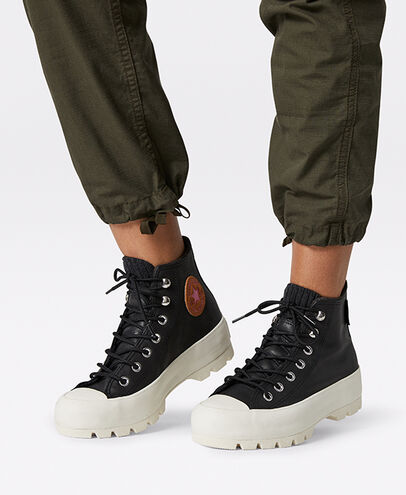 Chuck Taylor All Star GORE-TEX Lugged Waterproof Leather High Top Black/Mod Pink/Egret