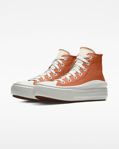 converse khaki move platform hi trainers