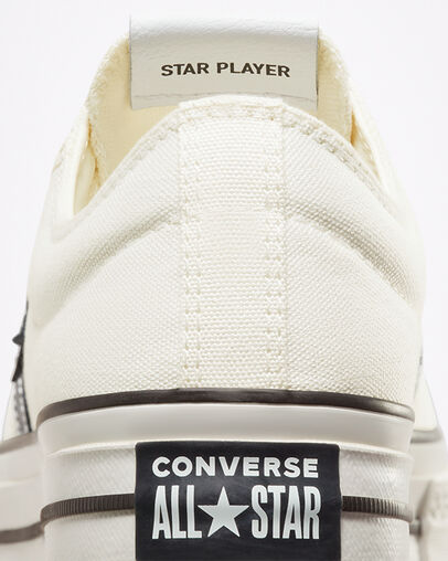 Star Player 76 Premium Canvas Vintage White/Black, Detail Angle View
