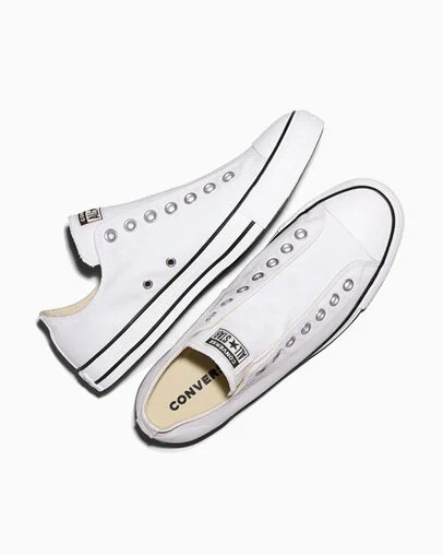 Chuck Taylor All Star Slip On White/Black/White, Angled View