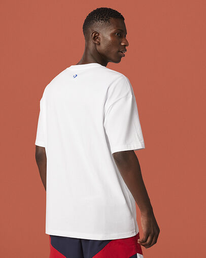 Noodles Crew Neck Short Sleeve T-Shirt White, Back View
