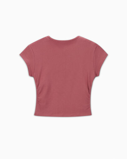 Ruched Crop Top Royal Flush Pink, Back View