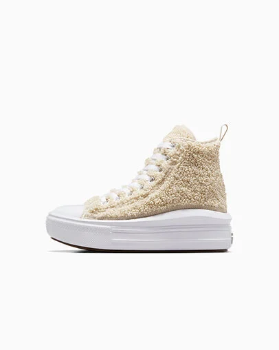 Chuck Taylor All Star Move Platform Sherpa Beach Stone/White/Black, Inner Side View