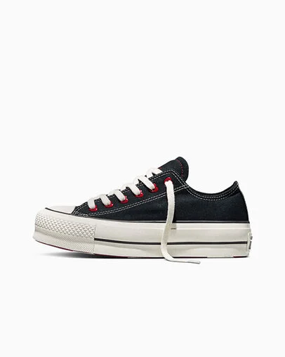 Chuck Taylor All Star Lift Platform Valentine's Day Black/Egret/Days Ahead Red, Inner Side View