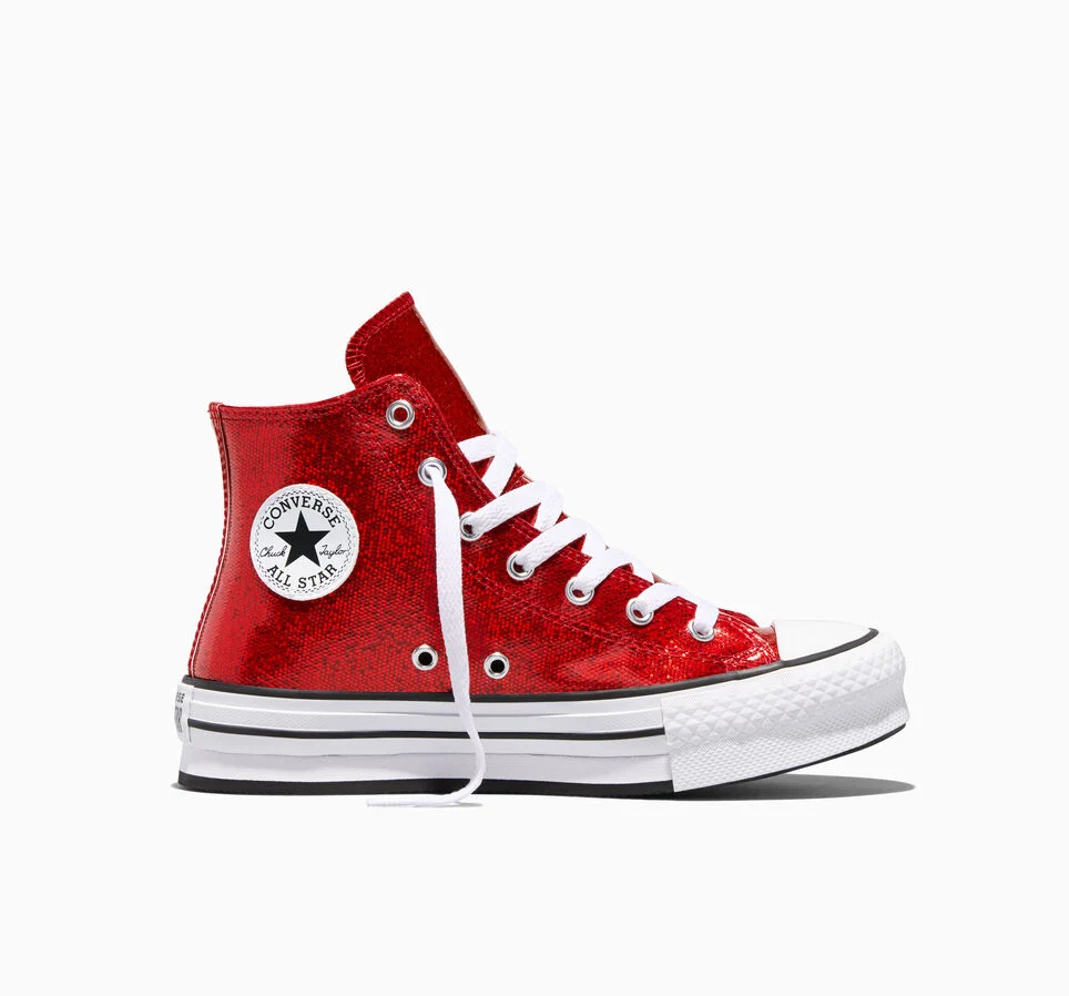 Chuck Taylor All Star Lift Platform Disco Glitter Wine Red/White/Days Ahead