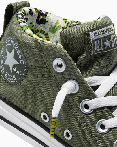 Chuck Taylor All Star Street Snake Lined Utility/White/Bitter Lemon, Detail Angle View