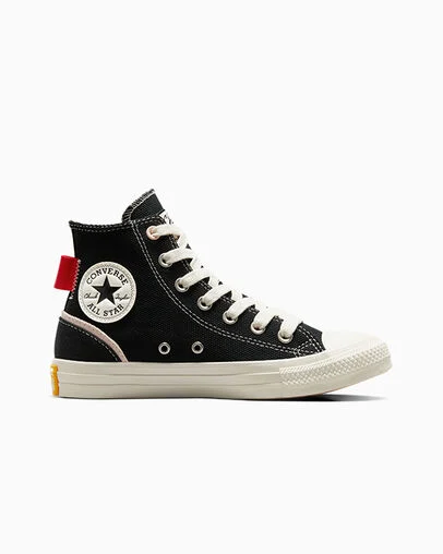 Chuck Taylor All Star Black/Red/Egret, Outer Side View