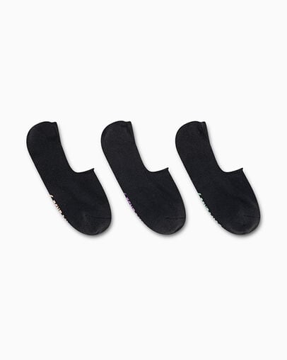 3-Pack Wordmark Liner Socks Black / Multi, 3/4 View