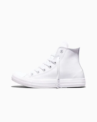 Chuck Taylor All Star Leather White Monochrome, Inner Side View