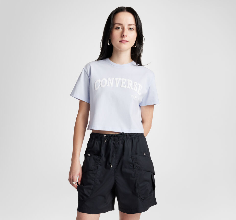 Cropped Collegiate Cropped T-Shirt Blueberry Ice