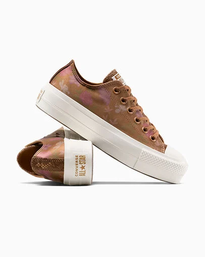 Chuck Taylor All Star Lift Platform Floral Satin Incensed/Egret/Grounded, Detail Angle View