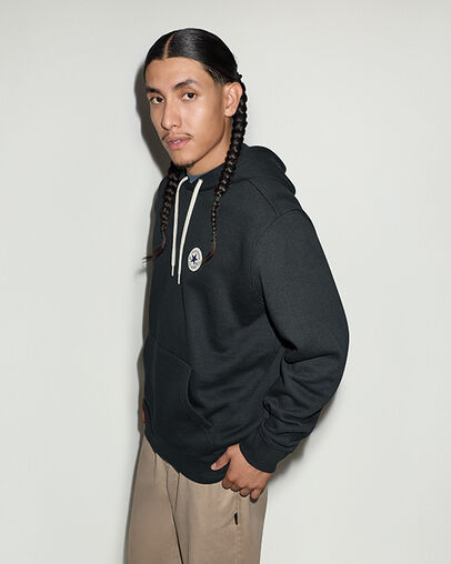 Chuck Taylor Patch Pullover Hoodie Converse Black, Back View