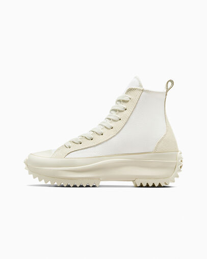 Run Star Hike Platform Canvas & Suede White/Vaporous Gray/Light Gold, Inner Side View