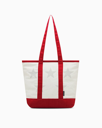 Five Star Canvas Tote Bag Converse Red, 3/4 View