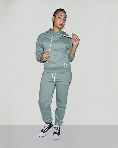 Chuck Taylor Patch Pullover Hoodie Thyme Again Green