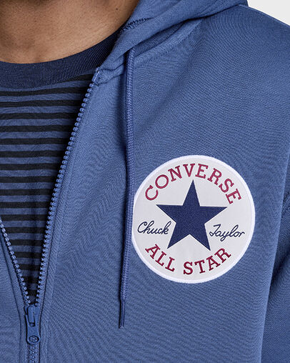 Chuck Taylor All Star Patch Full-Zip Hoodie Slacker Blue