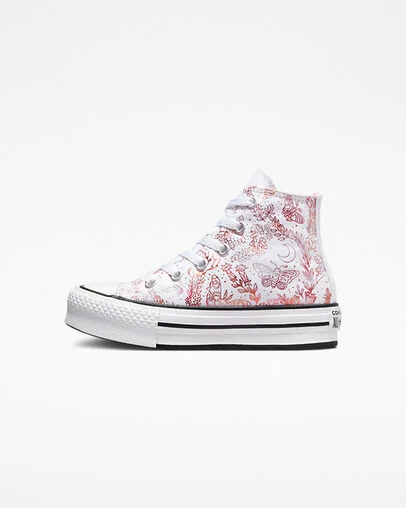Chuck Taylor All Star EVA Lift Platform Butterfly Shine White/Madder Pink/Black, Inner Side View