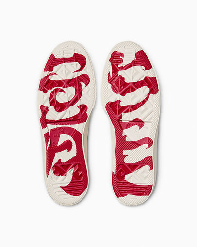 Chuck 70 Lunar New Year Patchwork Red/Fever Dream/Egret, Detail Angle View